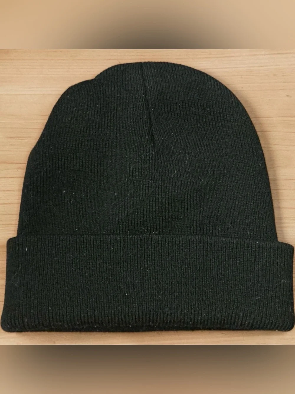 Carhartt Kids Black Knit Cuffed Beanie with Yellow Logo Patch